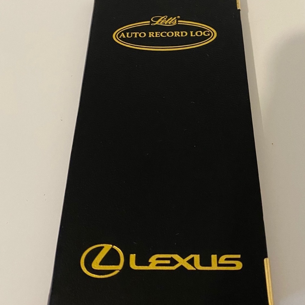 Auto Record Log Diary stamped with Lexus Logo, New, Slim, fits in gloveb…